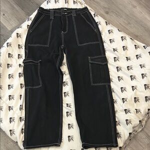 Fashion Nova Black Cargo Jeans